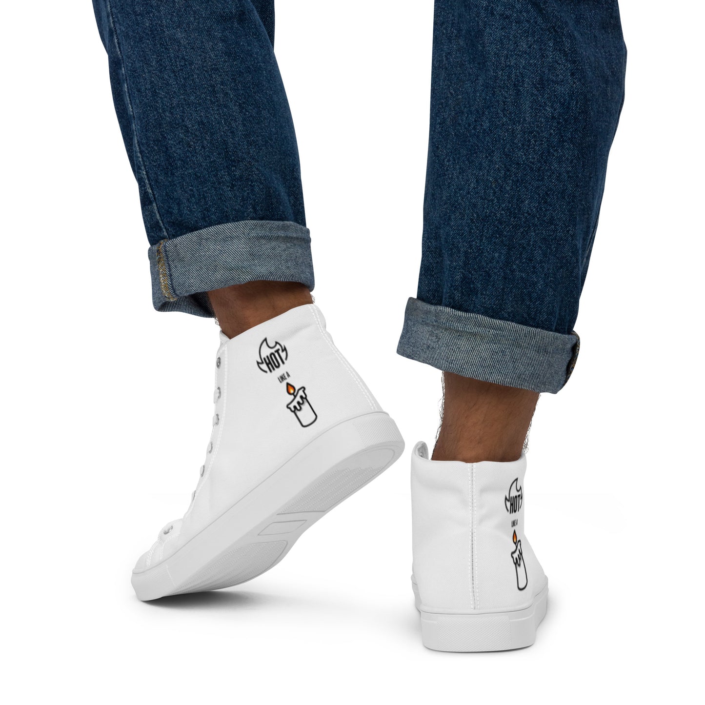 HOT LIKE A CANDLE - Men’s high top canvas shoes