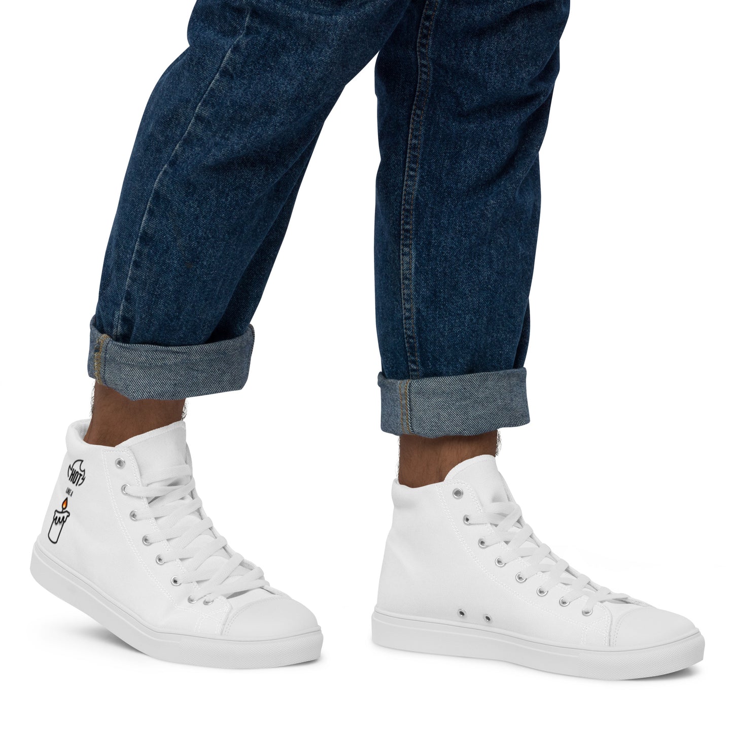 HOT LIKE A CANDLE - Men’s high top canvas shoes