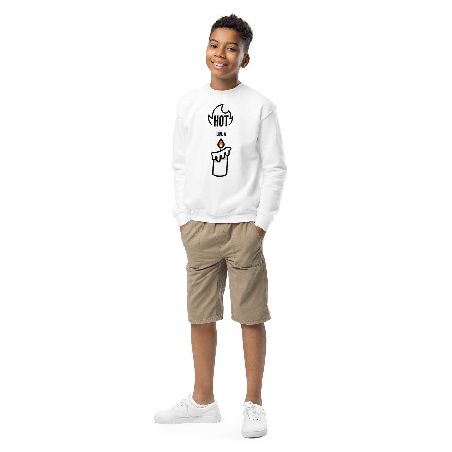 HOT LIKE A CANDLE - Youth crewneck sweatshirt